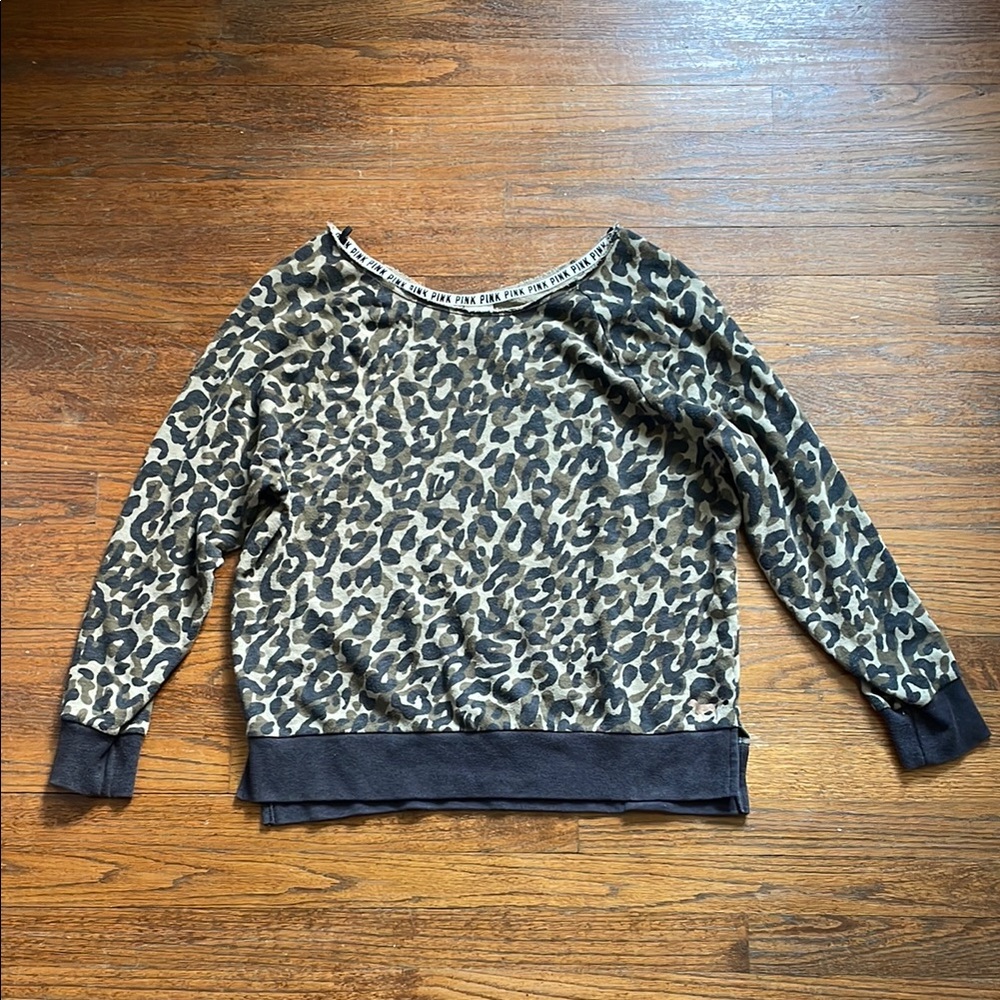 PINK Victoria’s Secret Camo Oversized Pullover Sweatshirt